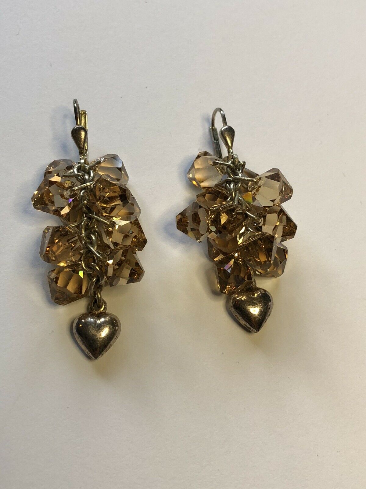 Vintage Silver 925 Crystal Drop Earrings