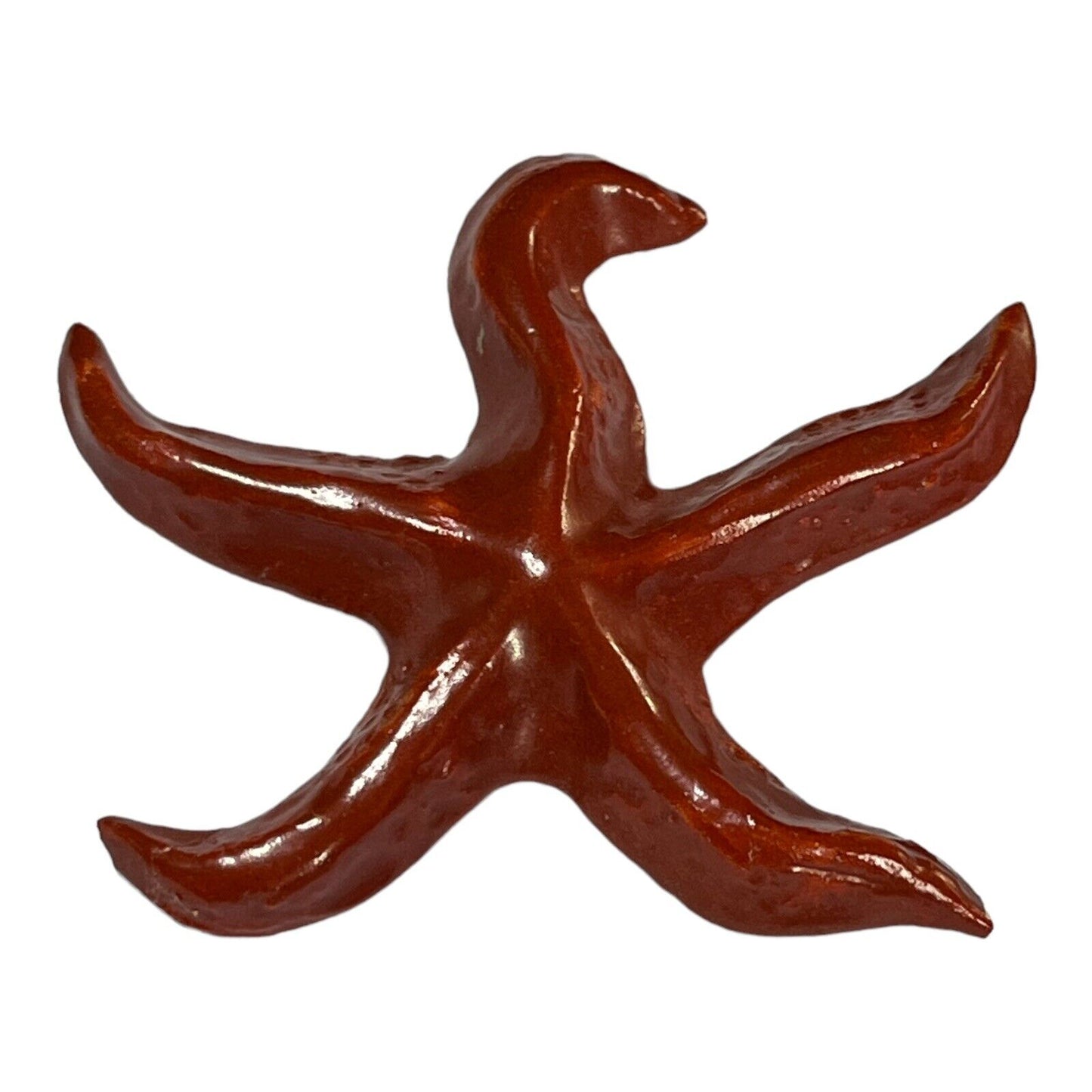 Vintage Red Starfish Statement Brooch