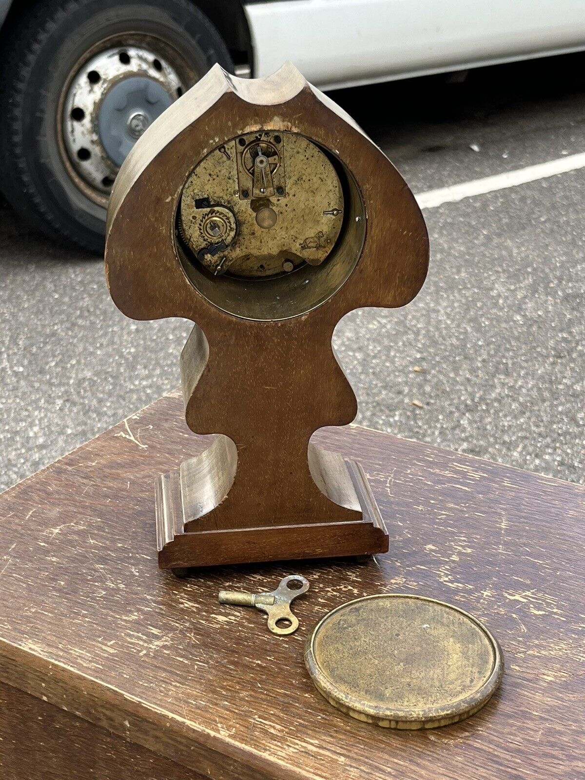 Art Nouveau Inlaid Mantle Clock