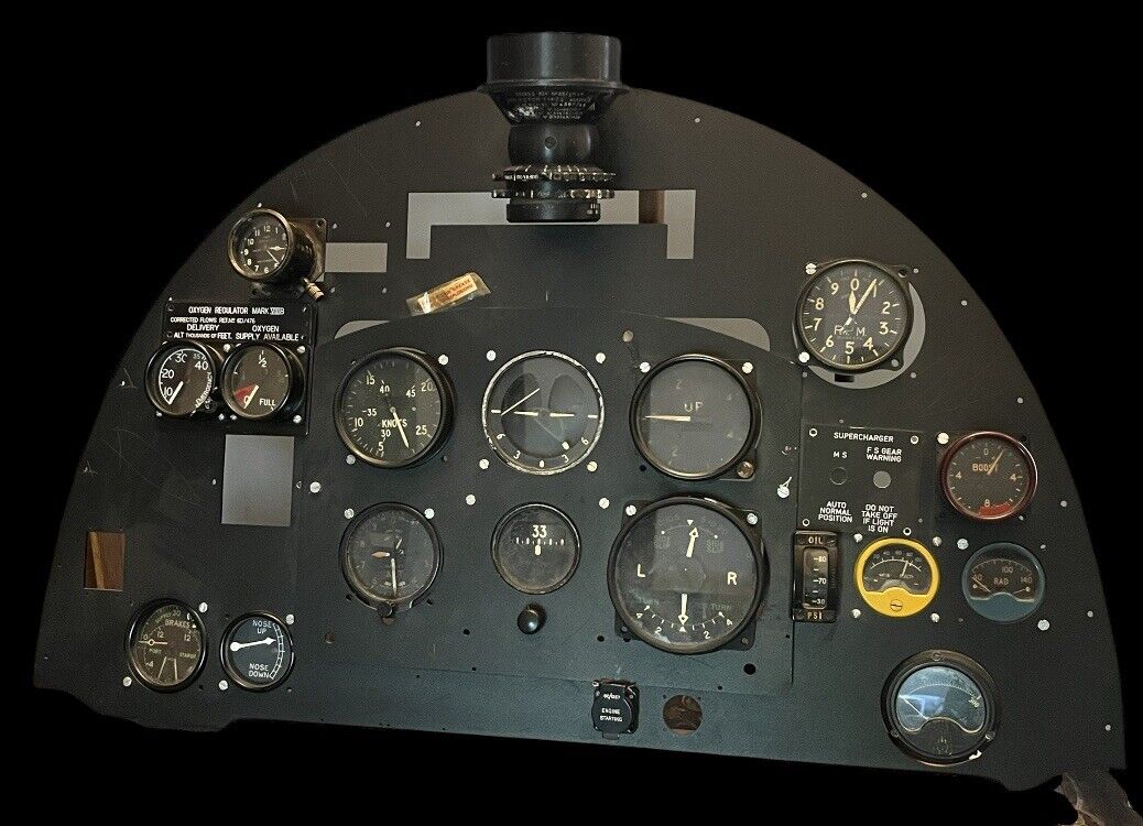 RAF Cockpit Dash With Air Ministry Dials