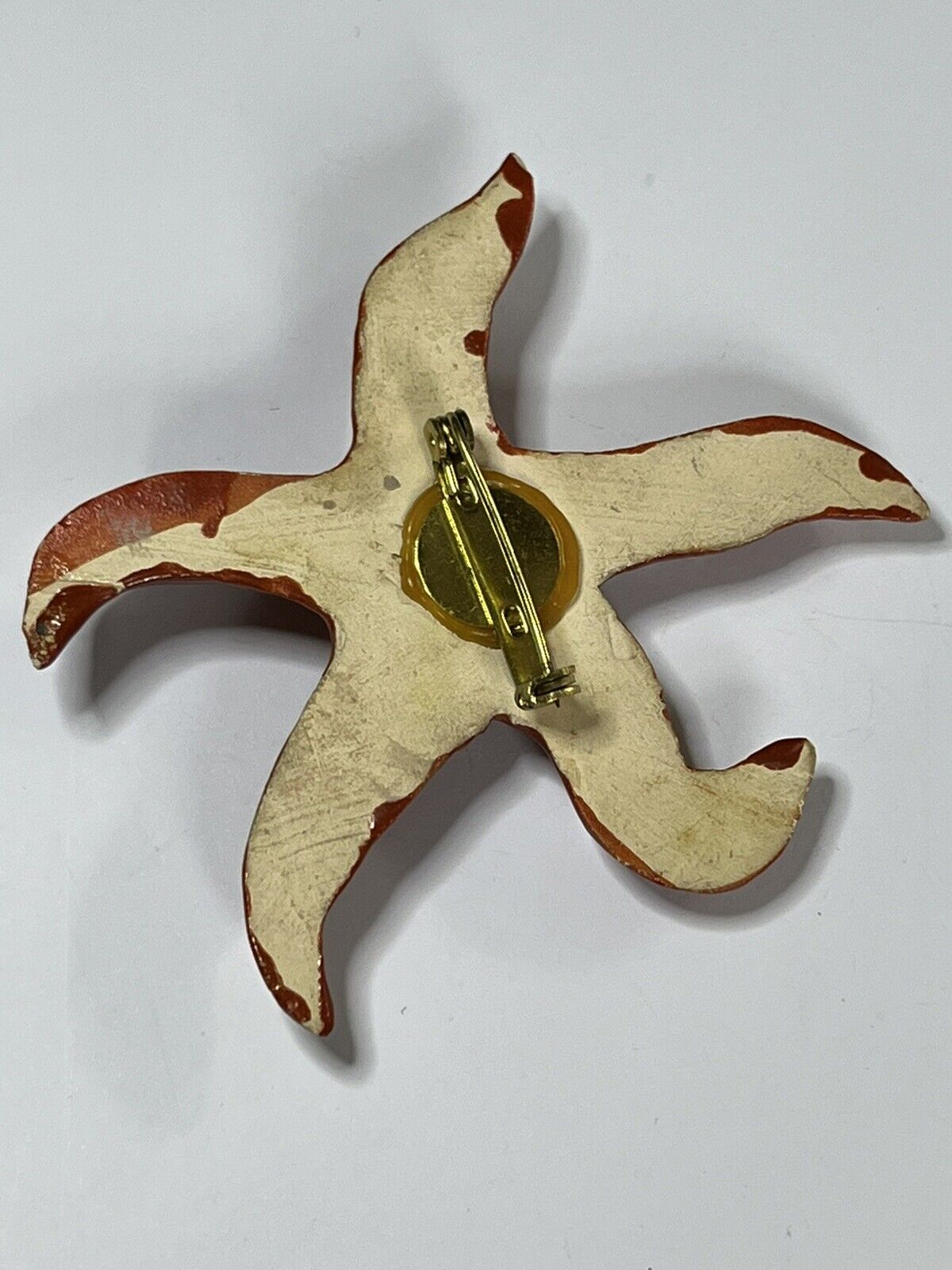 Vintage Red Starfish Statement Brooch