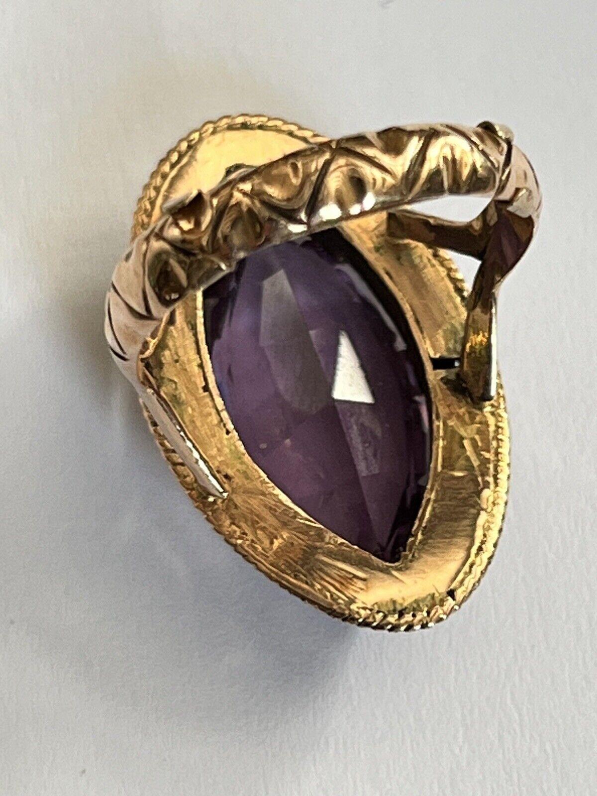 Vintage Egyptian 12ct Gold Tanzanite Statement Ring