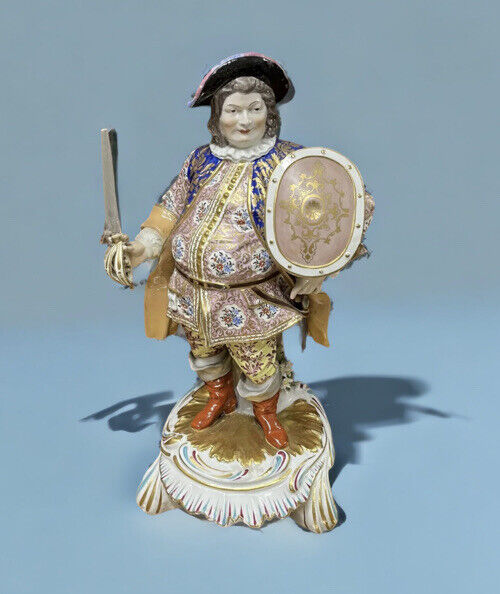 Huge Antique Royal Crown Derby Porcelain Figure Of Falstaff