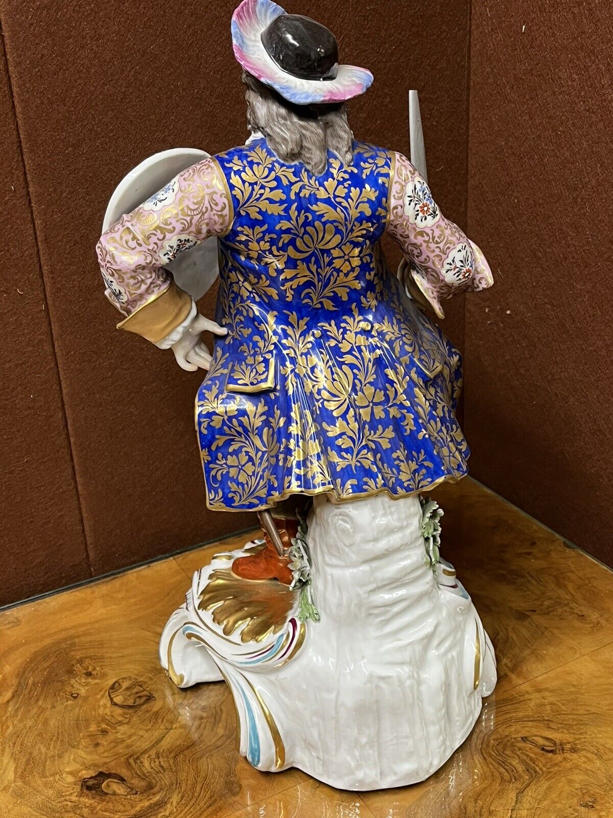 Huge Antique Royal Crown Derby Porcelain Figure Of Falstaff