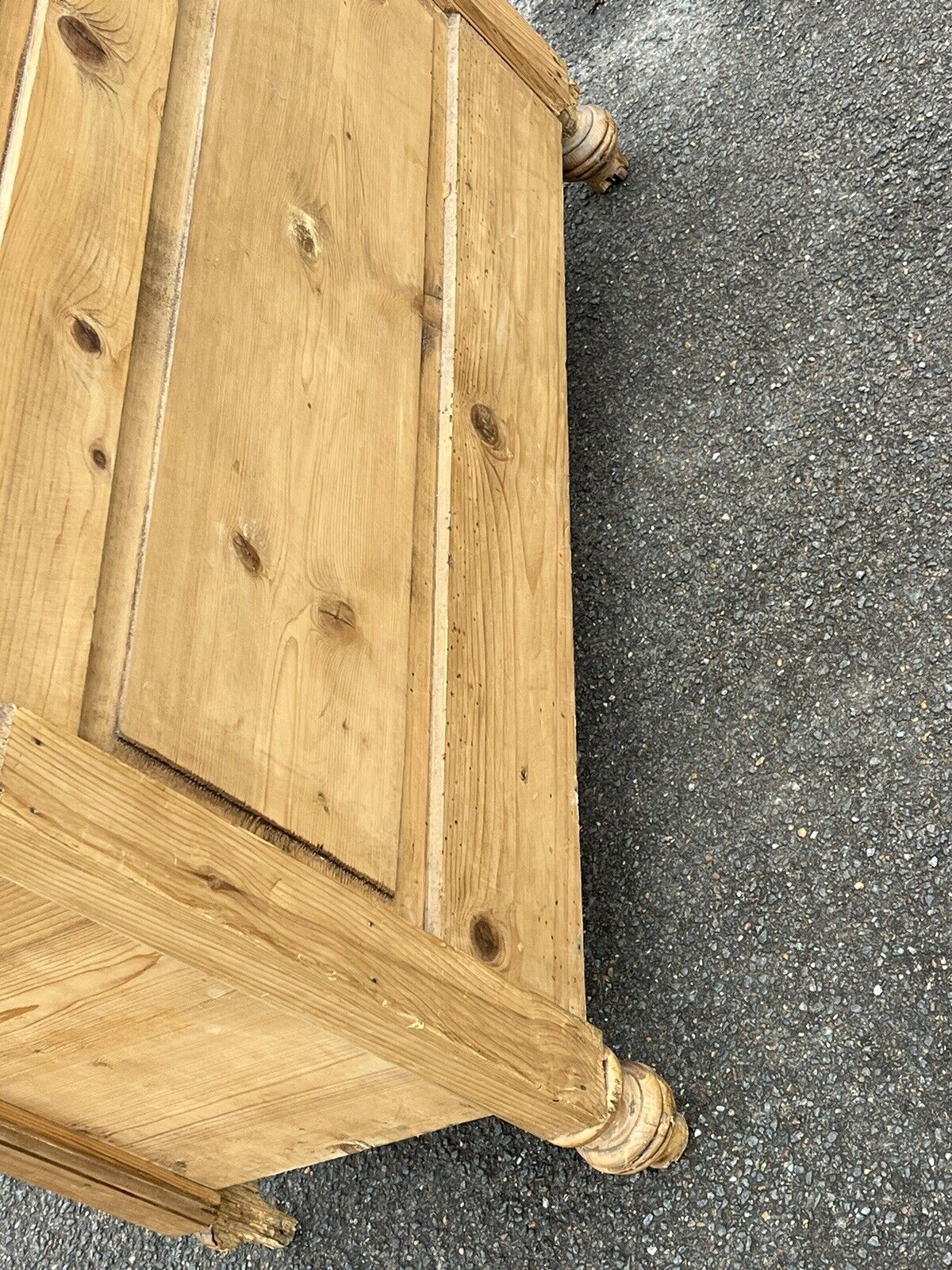 Victorian Pine Hall Bench With Shoe Cupboard.