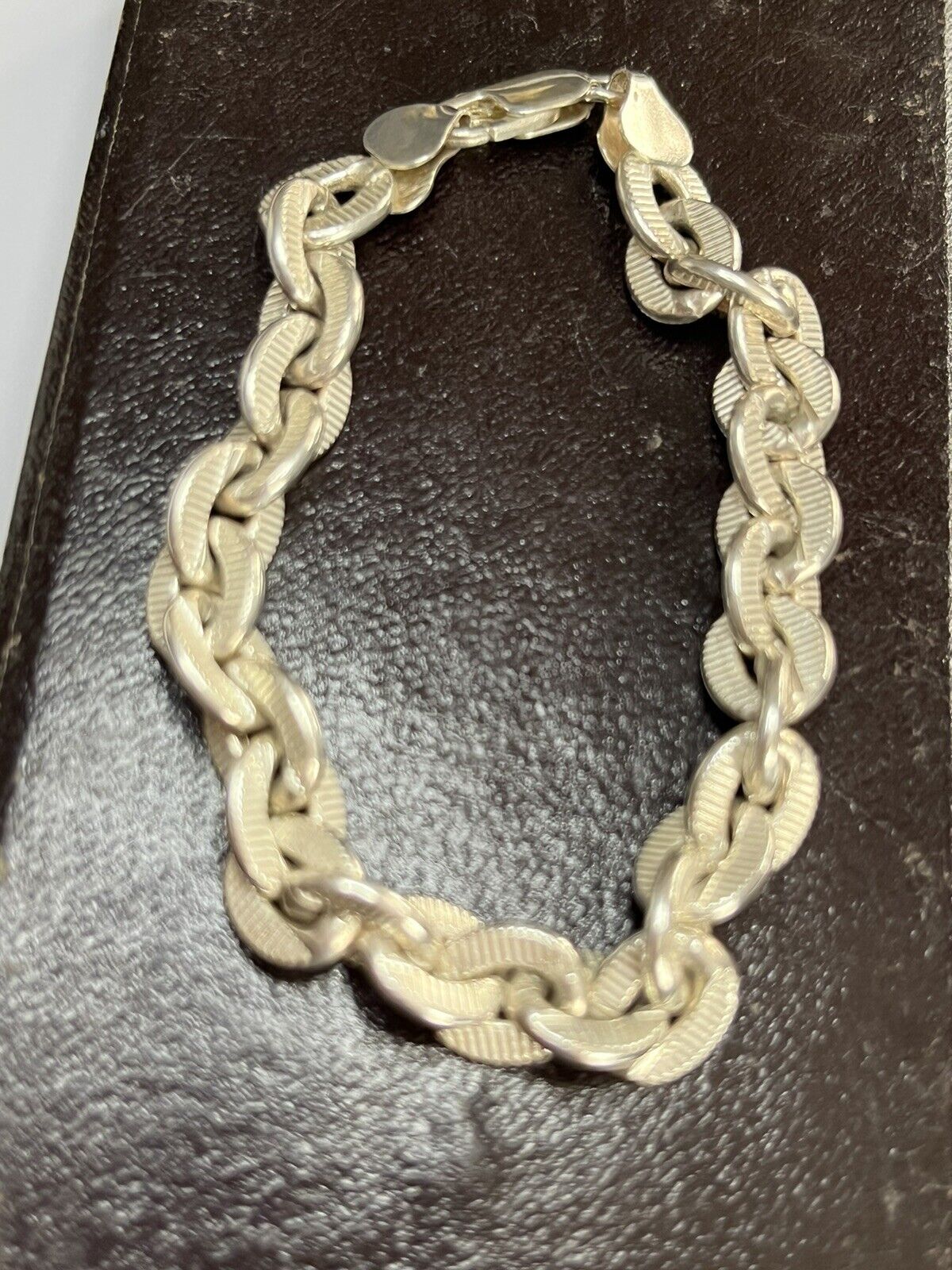 Vintage Silver 925 Stylish Unisex Chain Bracelet 25.22g