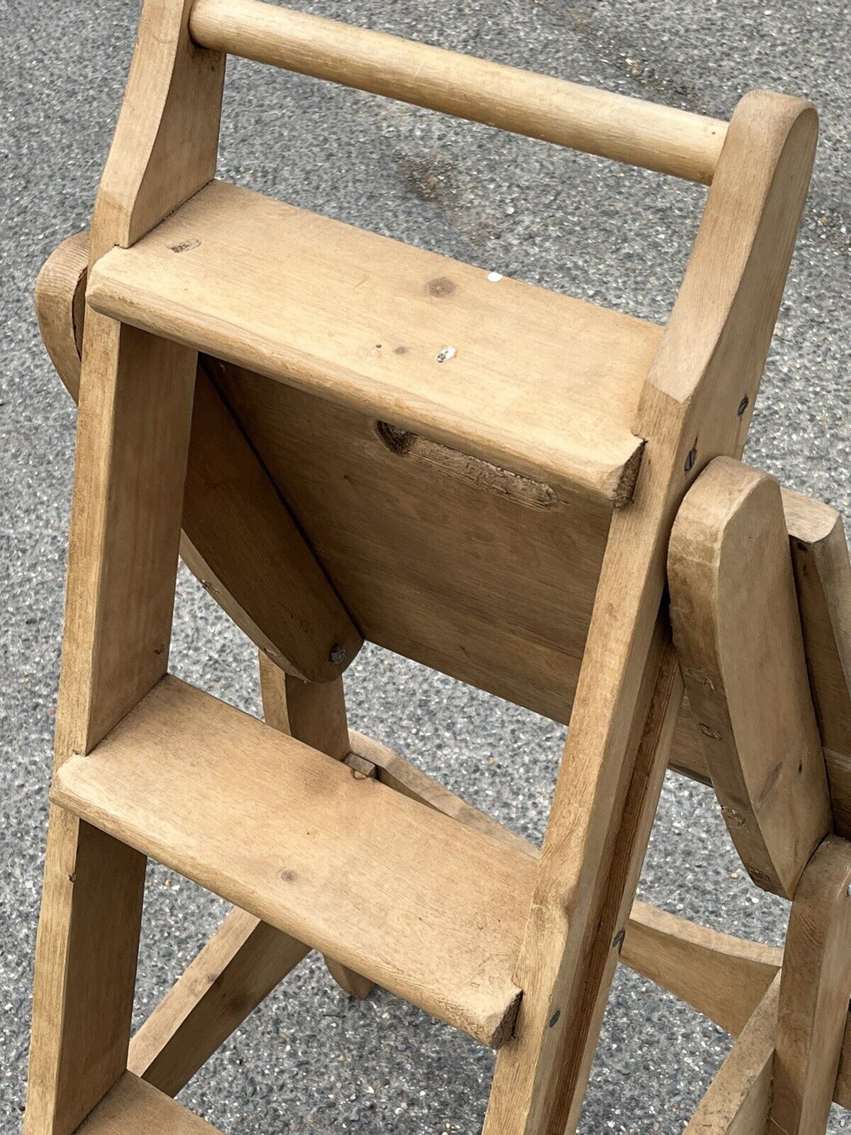 Pine Metamorphic Chair, turns into libray steps. Kitchen Steps