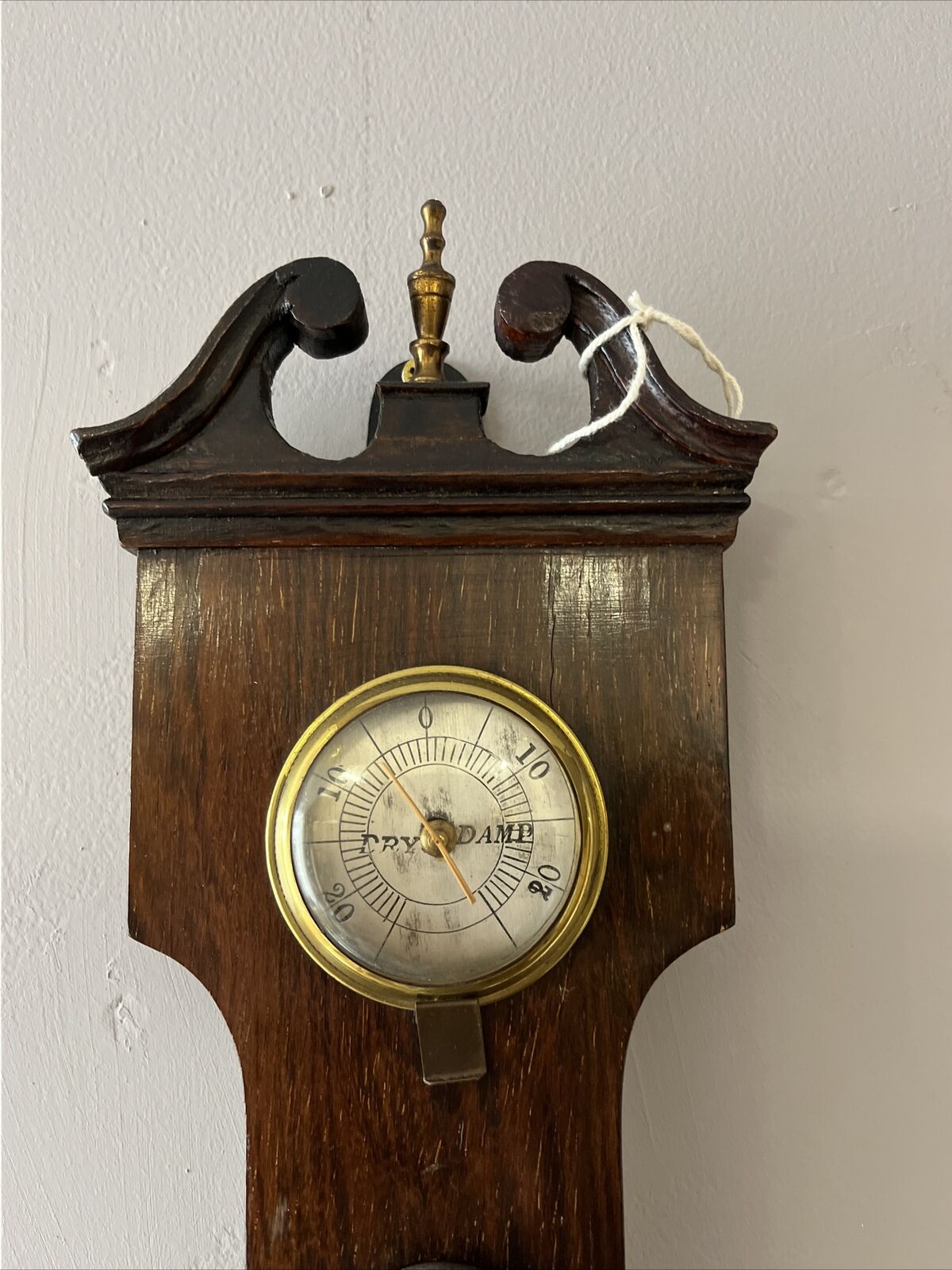 Victorian Barometer In Rosewood Case, Convex Glass, Silvered Dials.