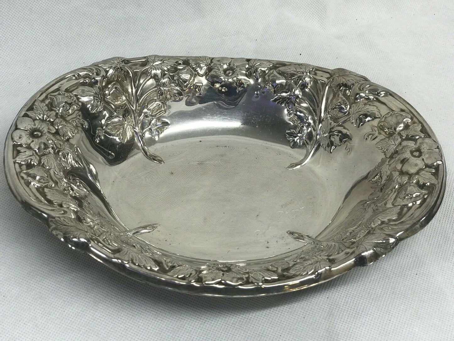 Silver Plate Grape Dish