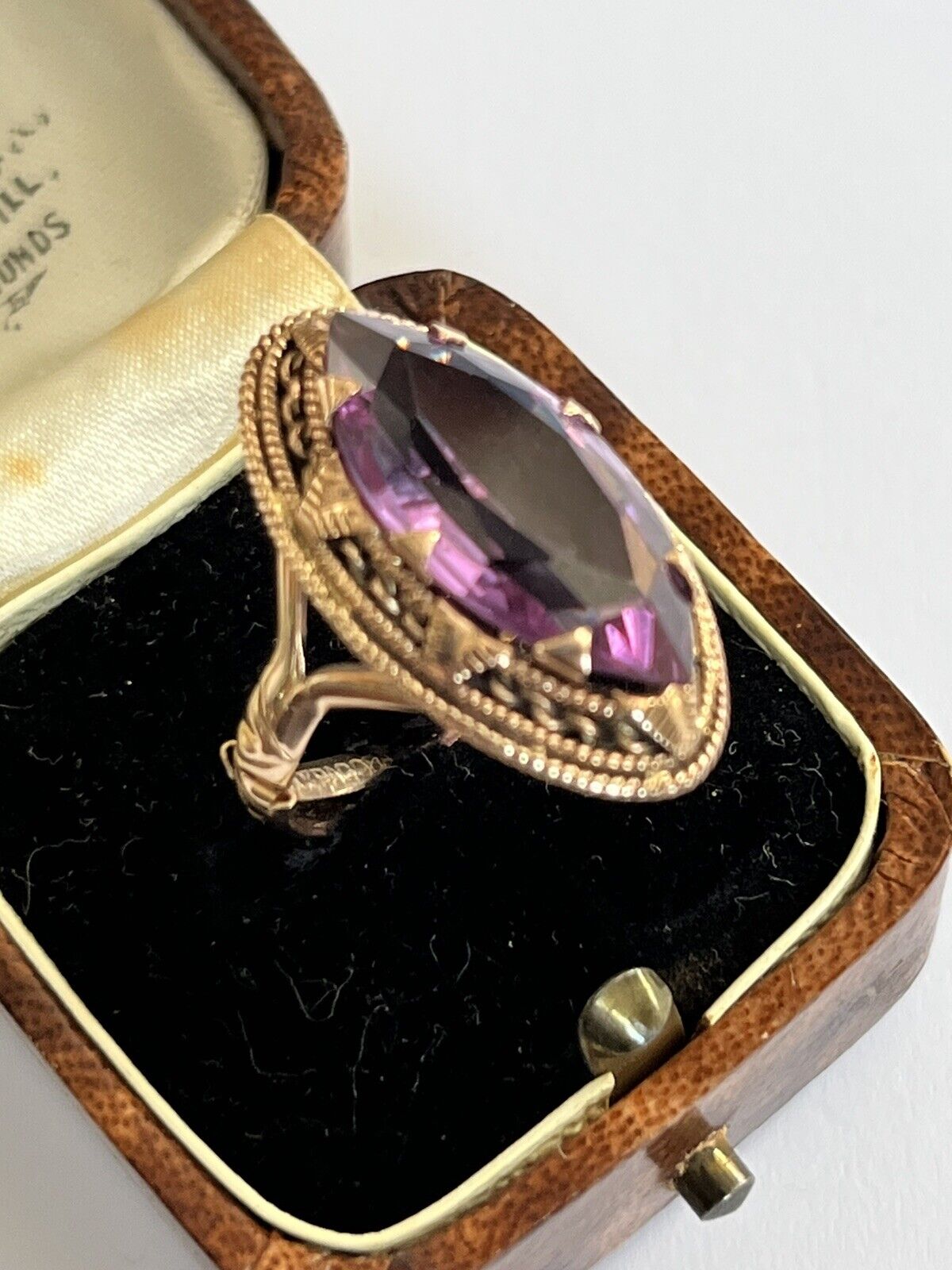 Vintage Egyptian 12ct Gold Tanzanite Statement Ring