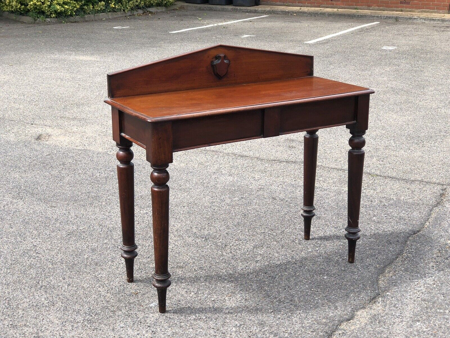 Victorian Mahogany Console Table, Hall Or Side Table, Secret Drawer.