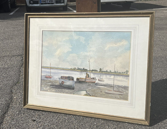 Marine Watercolour Signed Charles